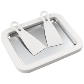 1pc Ice Cream Maker Pan With 2 Scrapers; Ice Cream Maker Plate Multifunctional Cold Sweet Fried Food Plate; Durable Rolled Ice Cream Maker Homema